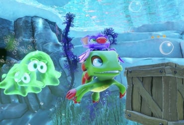 Yooka and Laylee swimming through the water in Yooka-Replaylee
